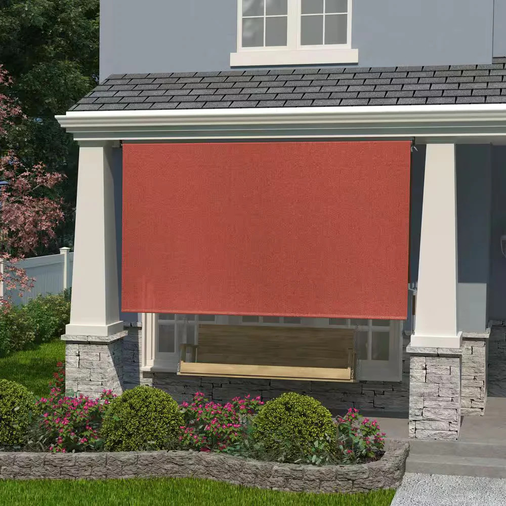 Coolaroo Exterior Roller Shade Terracotta Fade Resistant 96 in. W x 72 in. L