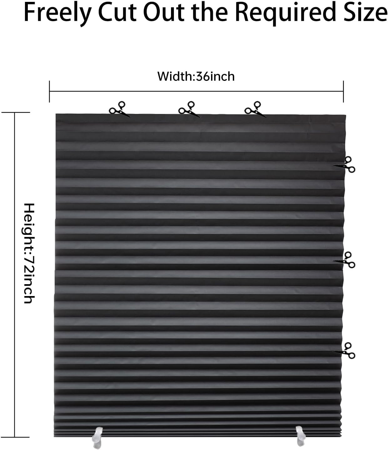 6-Pack Temporary Blackout Paper Blinds for Window, Cut to Size Adhesive Paper Sh