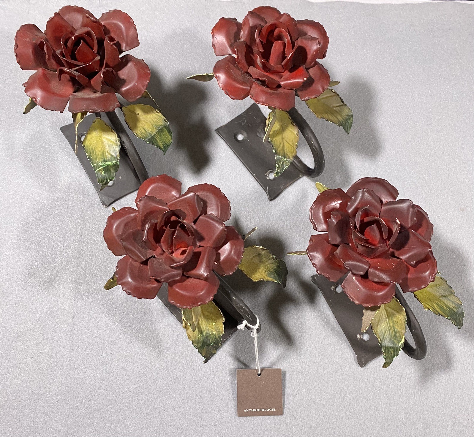 Metal Rose Curtin Tie Back Set 4 Vintage Anthropologie