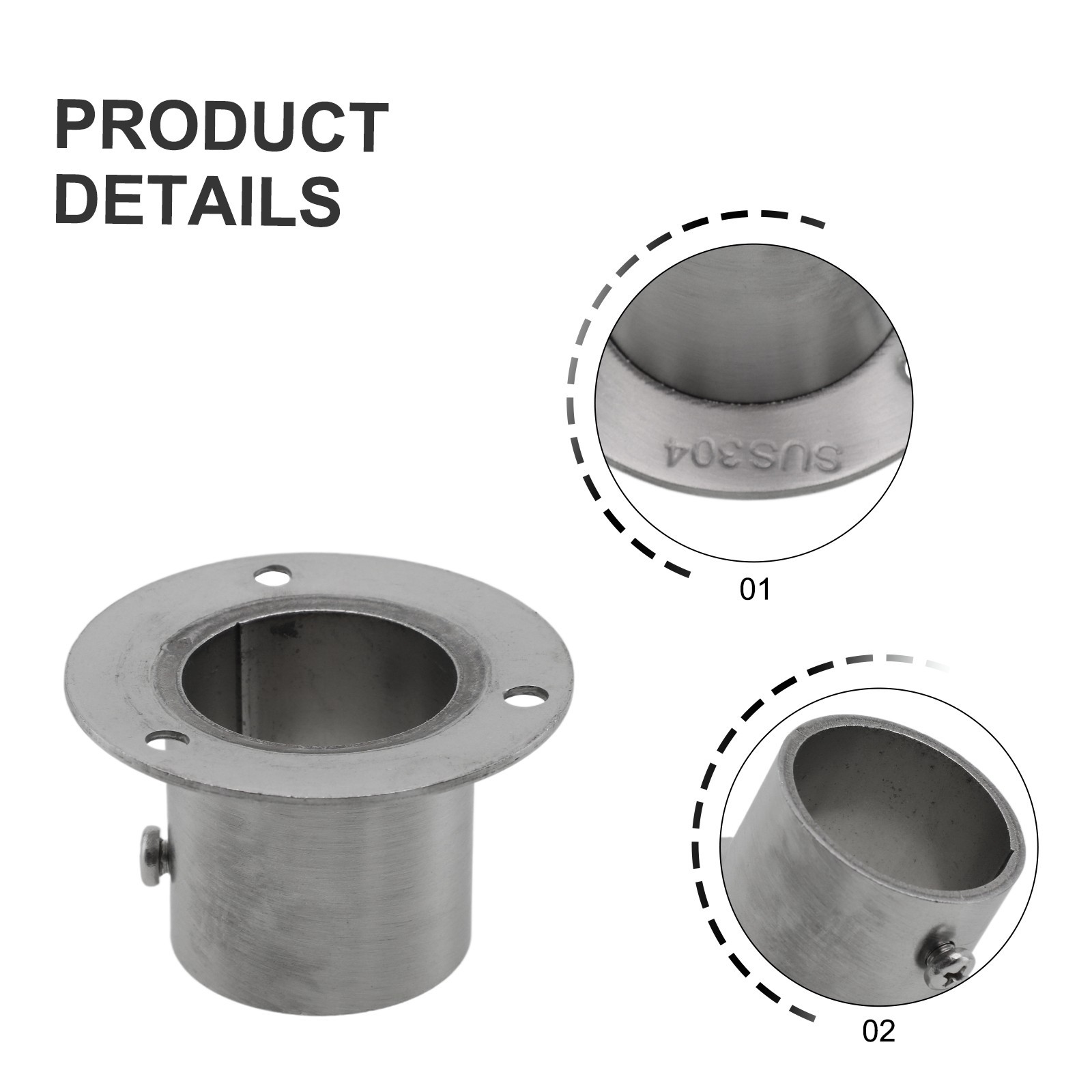 Polished Stainless Steel Flange for Secure Tube Connection Silver Color