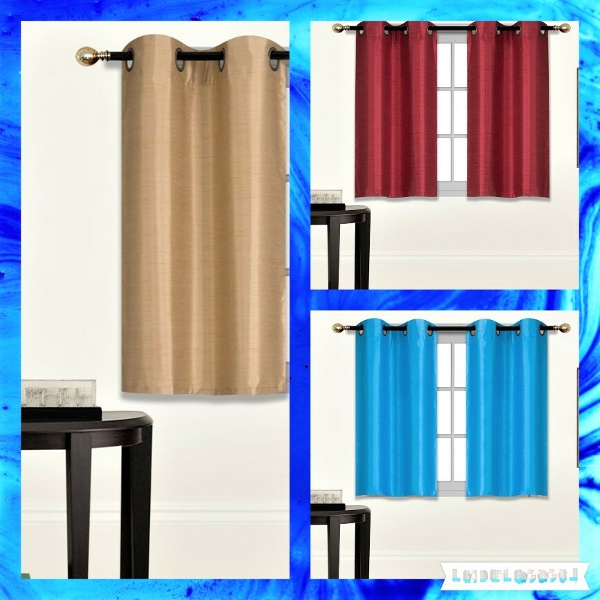 2PC VALANCE N29 SHEER PANELS LIGHT FILTERING SEE THRU CURTAIN WINDOW GROMMETS