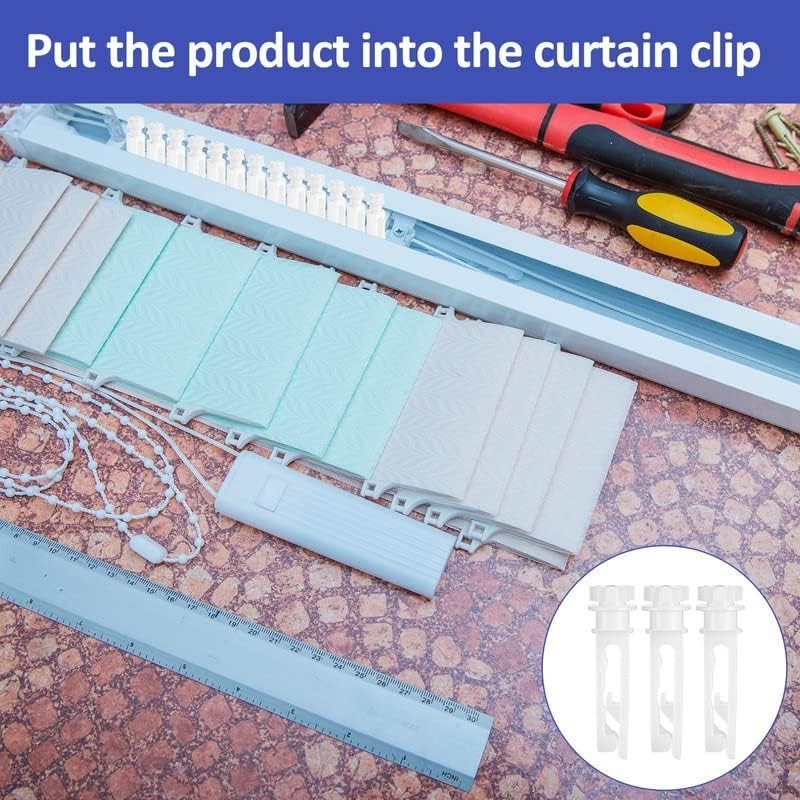 Invisible Design Vertical Blind Stems – 12 Durable White Replacement Parts