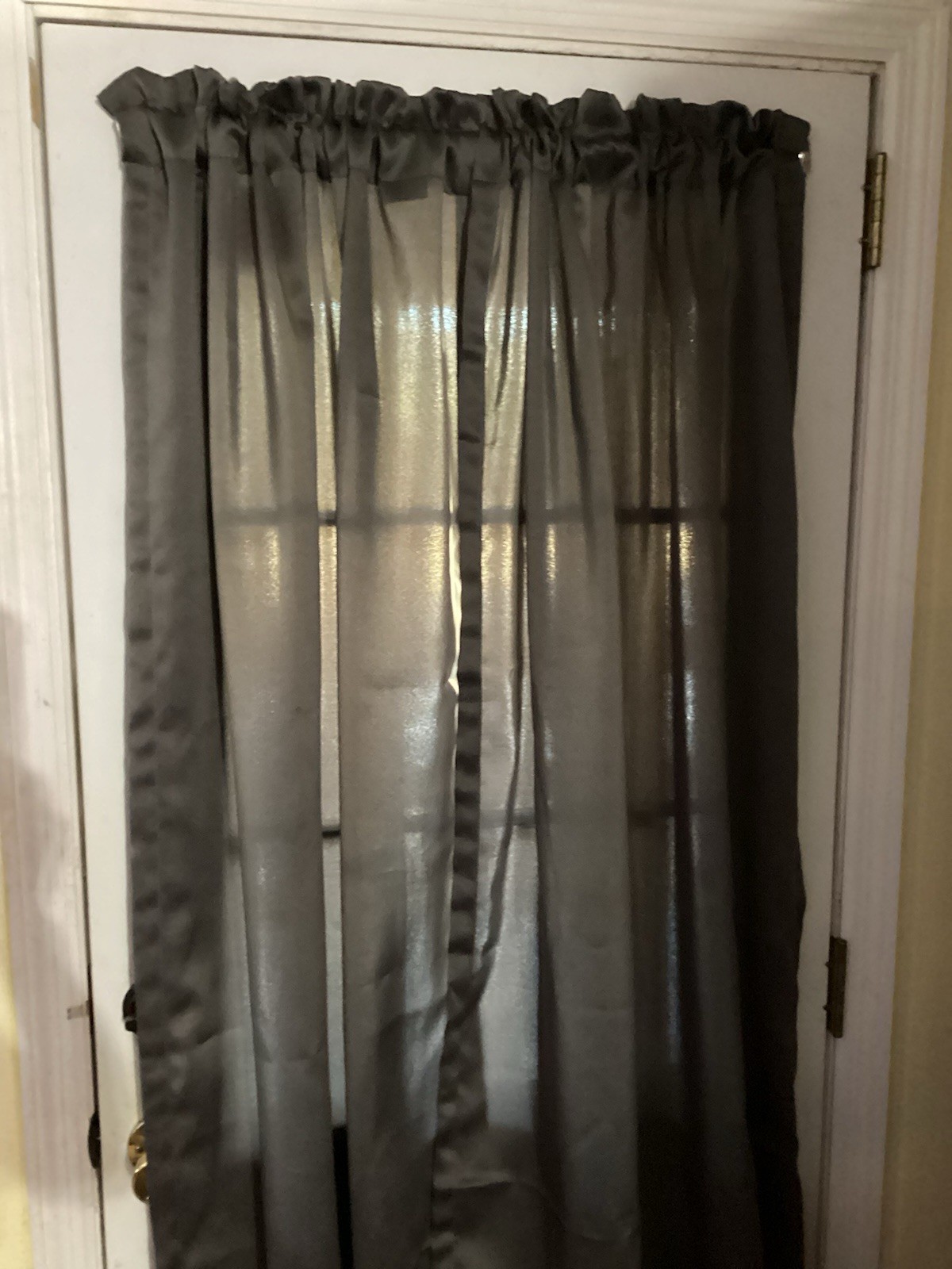 One Pair Of Gray Curtains – 2 Panels Each 30×84” — 100% Polyester, Machine Wash