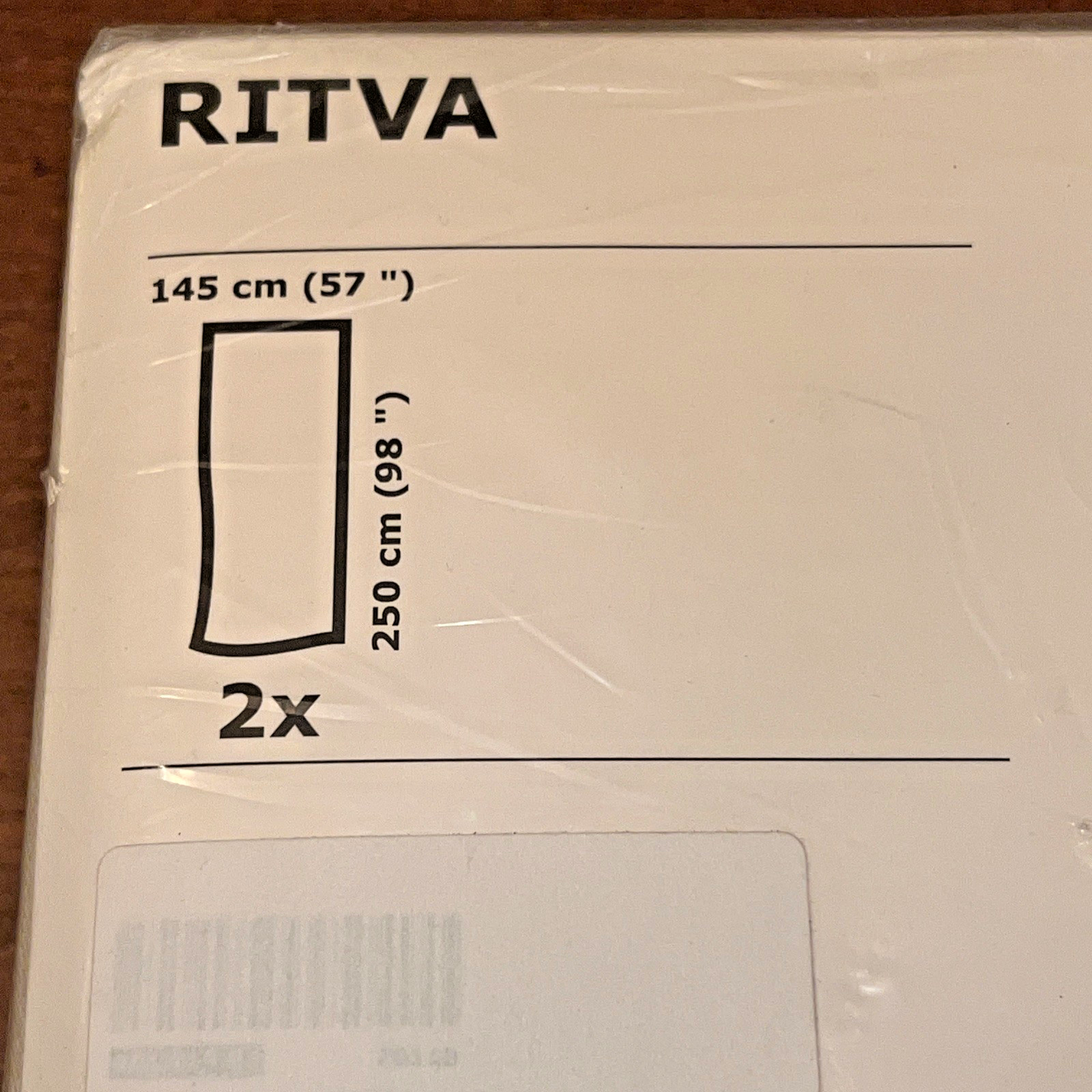 IKEA Ritva Curtains 2 Panels 57”x 98” Ivory Cotton New in Package