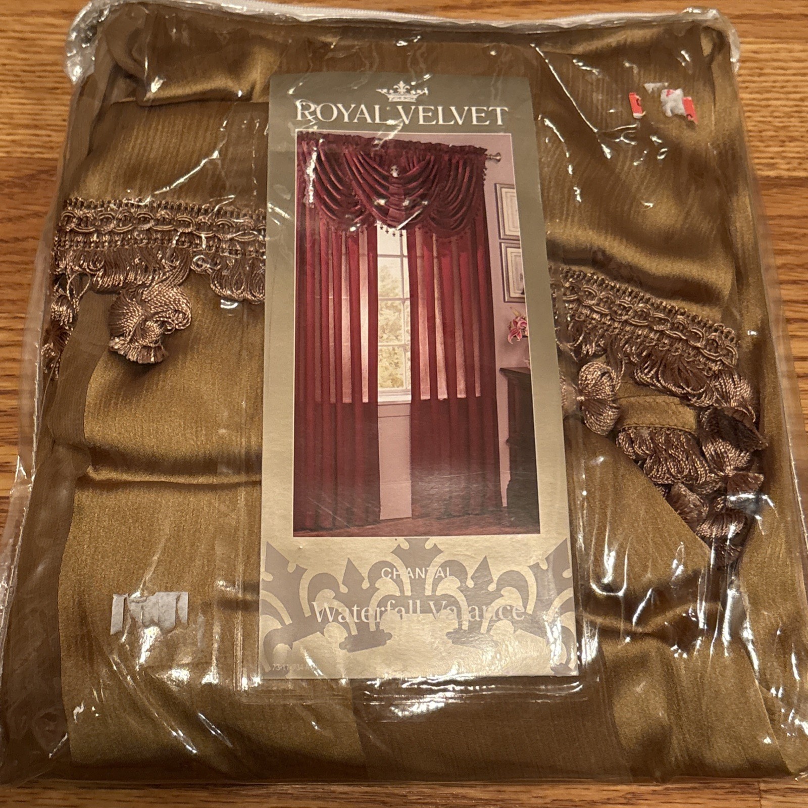 NEW Royal Velvet Waterfall Valance Chantal 50×38 Topaz JCPenney
