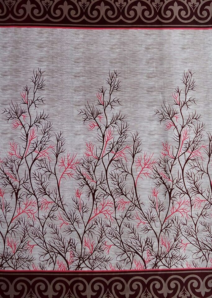 2 Piece Printed Shaded Eyelet Grommet Door Window Hippie Curtains Set 5 7 9 Feet