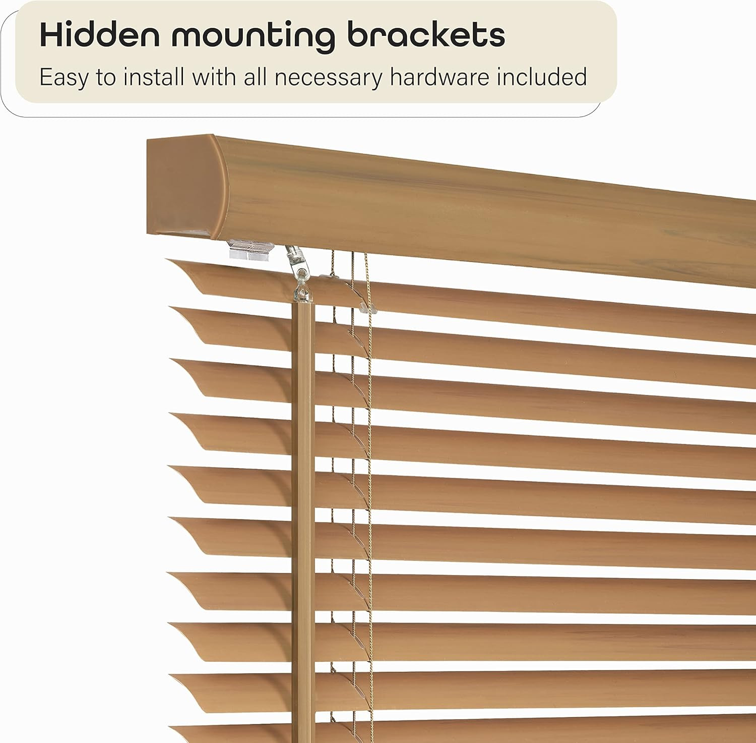 Cordless Light Filtering Mini Blind – 24 Inch Width, 72 Inch Length, 1″ Slat Siz