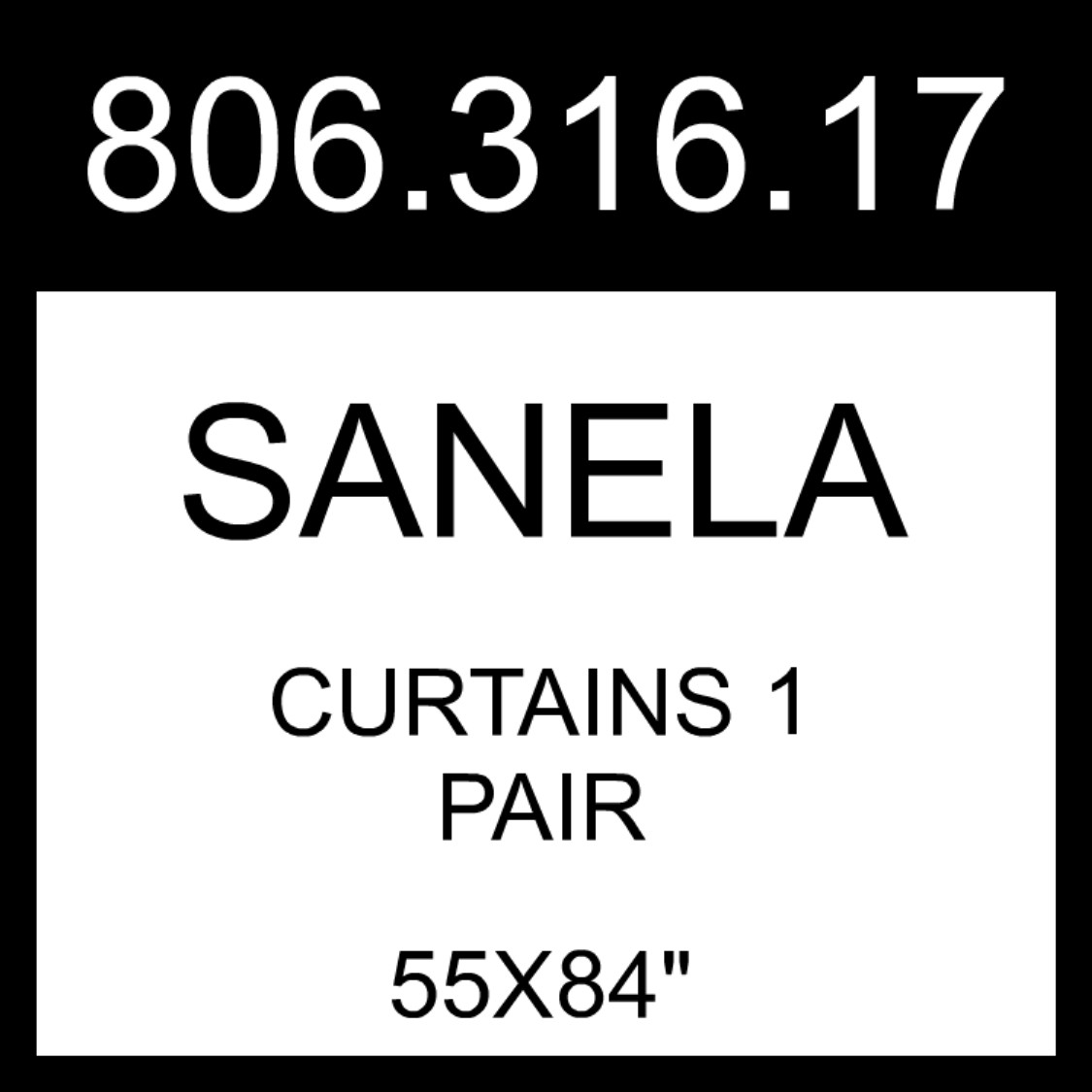 IKEA SANELA Curtains 1 Pair Dark-brown/with Heading Tape 55×84″ 806.316.17
