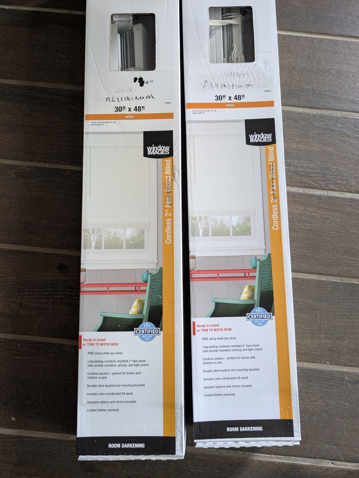 2x Window Images 2 Inch Aluminum Blind, Window Blinds, Blinds 26.5″x 48″
