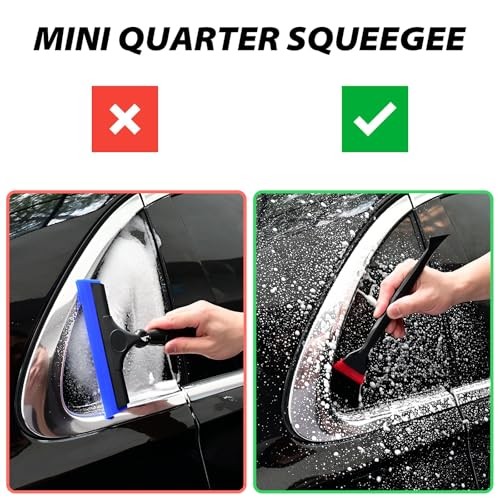 Window Tint Tool Mini Quarter Window Squeegee 8 inch Silicone Squeegee Kit