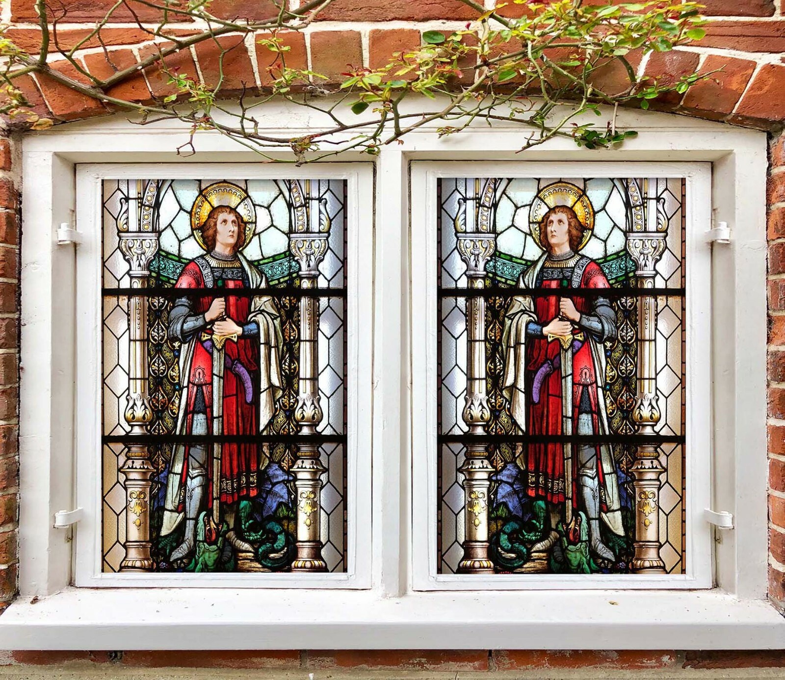 3D Prince Palace ZHU226 Window Film Print Sticker Cling Stained Glass UV Zoe