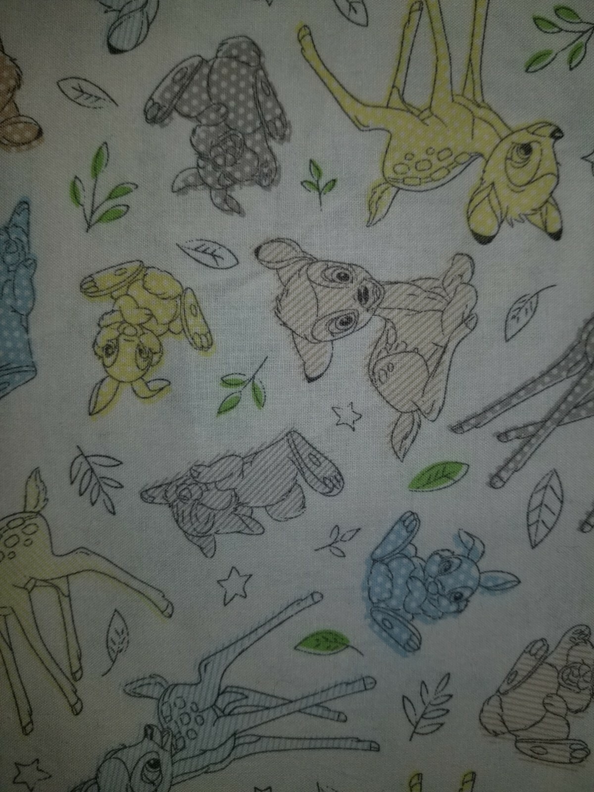 LINED WINDOW VALANCE CURTAIN 42 X 12 DISNEY BAMBI THUMPER NURSERY COLORFUL