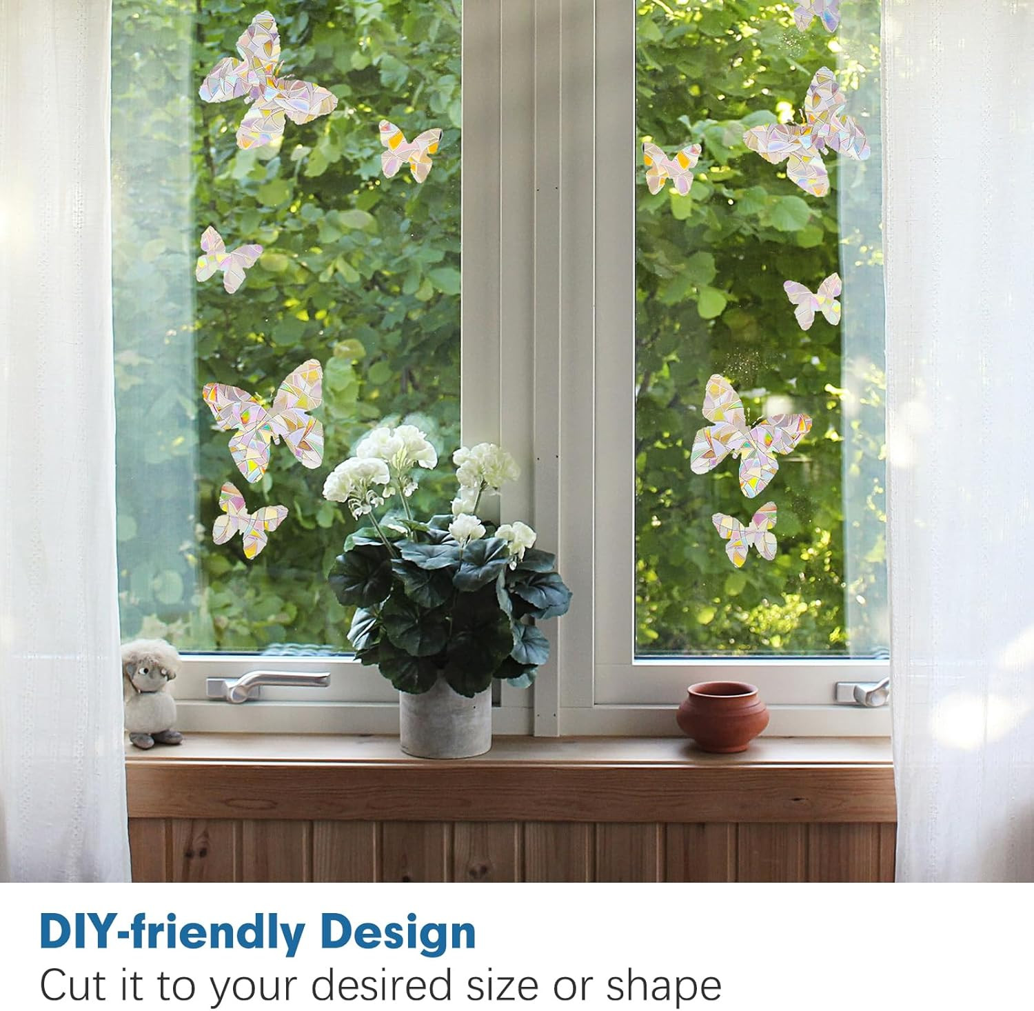 Privacy Window Film ~ Window Sticker ~ 17.7 X 78.7 ~ 3D IRIDESCENT RAINBOW