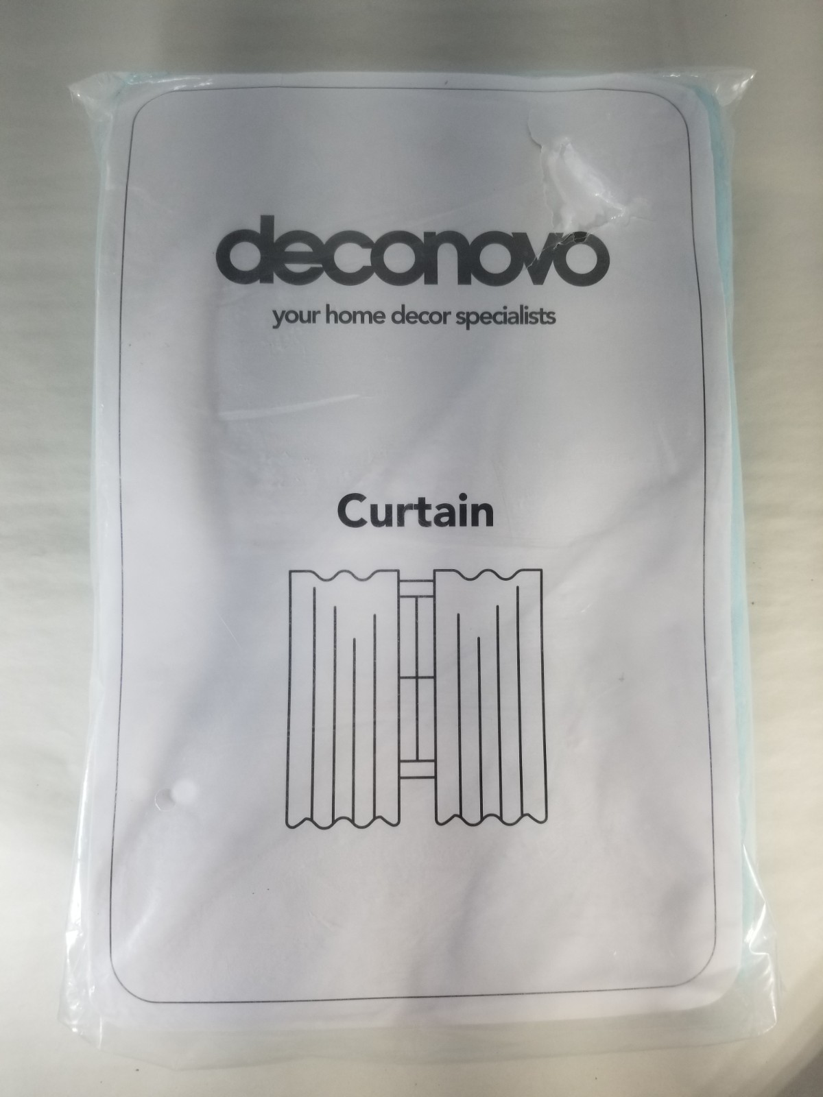 Deconovo Room Darkening Grommet Curtains with Liner, 2 Panels 51″WX62″L Sky Blue