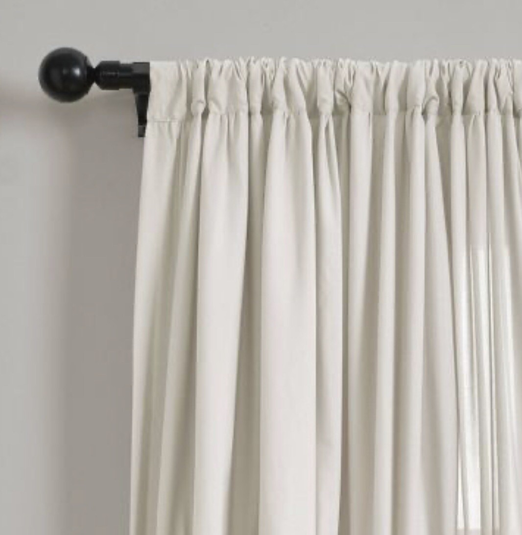 New Lush Décor Darla Beige Light Filtering Single Window Curtain Panel 84″x 40″