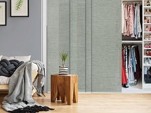 Adjustable Sliding Panel Track Window Blinds 45.8″- 86″ W x 96″ H, Extendable