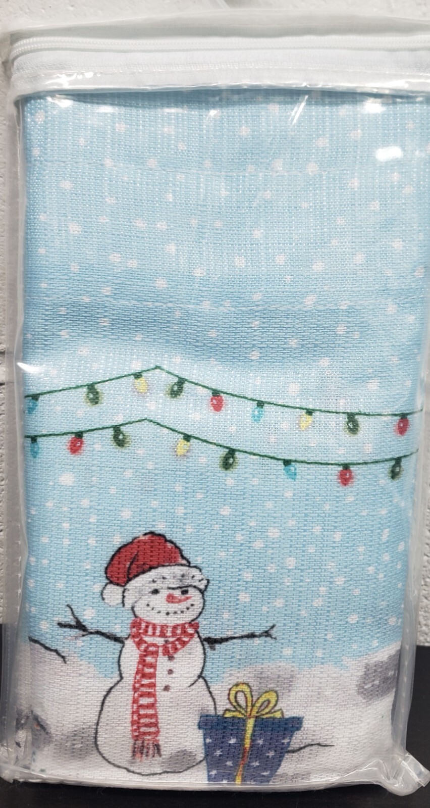 1 Fabric Printed Kitchen Valance(54×14″)CHRISTMAS,SNOWMEN,HOLIDAY WONDERLAND,Lic