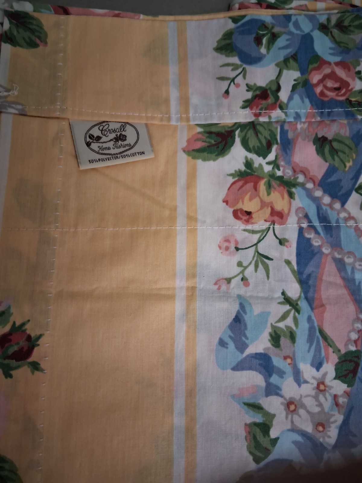 CROSCILL Princess Valance-Beautiful 4 Available-86 x 15-Stripes & Florals