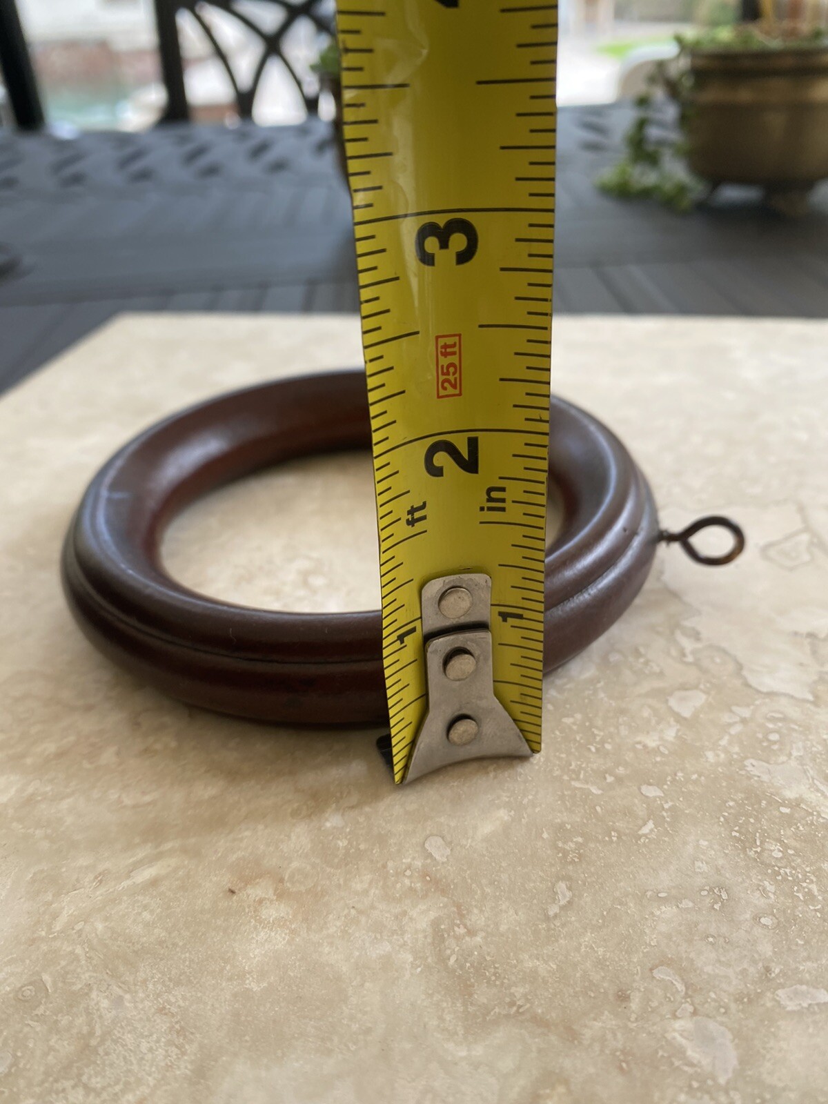 Rings For 3” Wood Pole Rings for Window Drapes – Mahogany