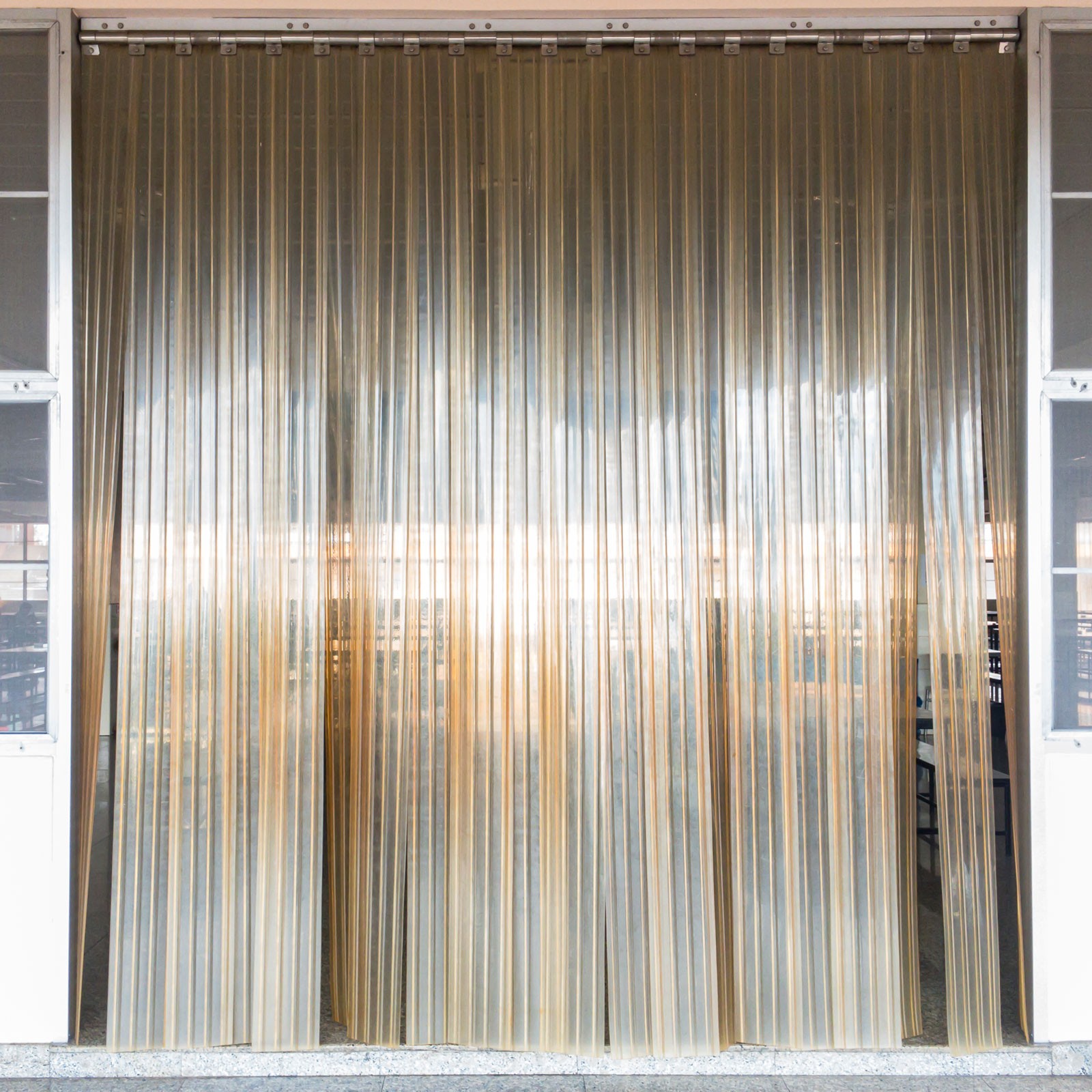 98″(8.2ft) Length x 7.3″(0.6Ft) Width PVC Strip Door Curtain Blue