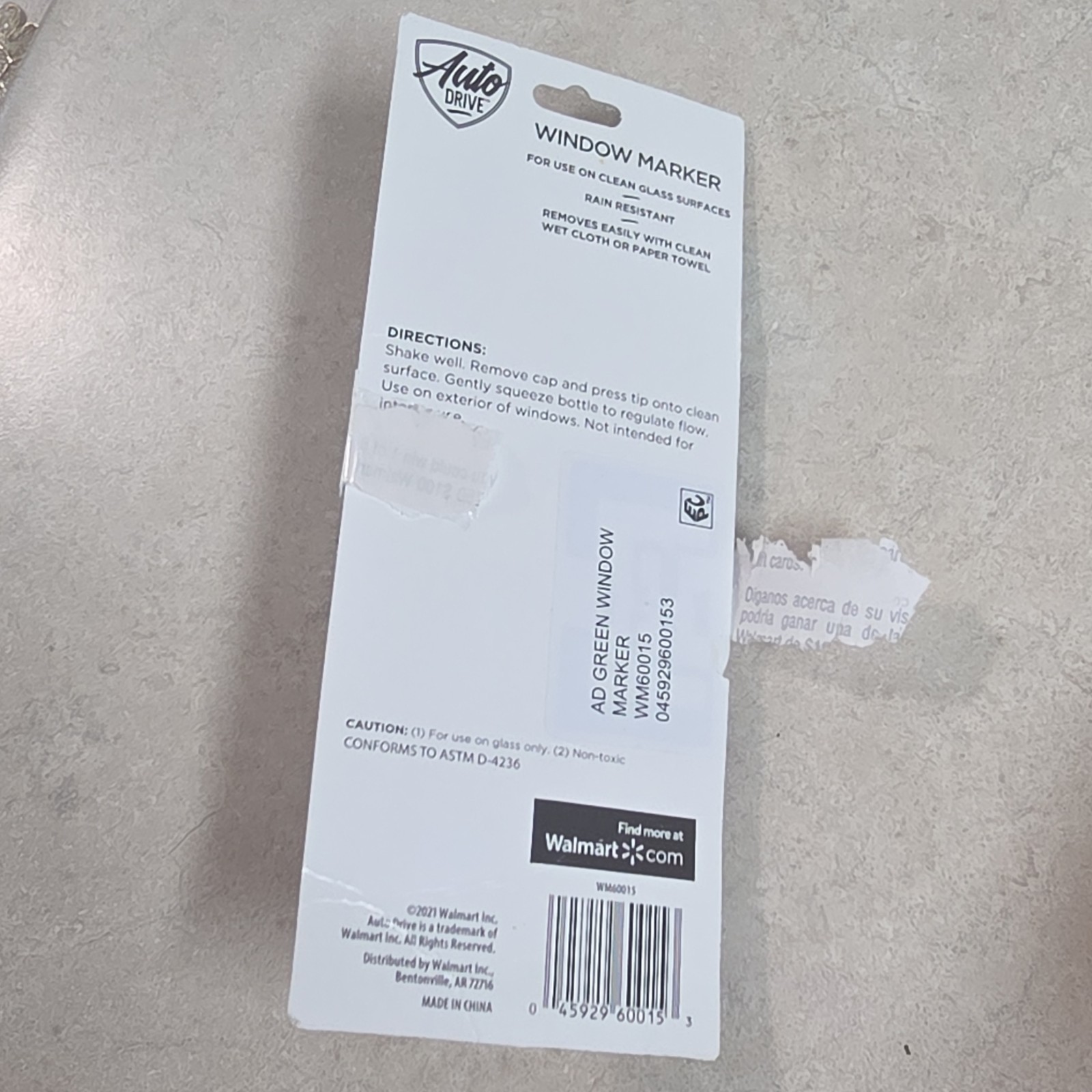 Returned Item Window Marker For Use On Clean Glass Surfaces