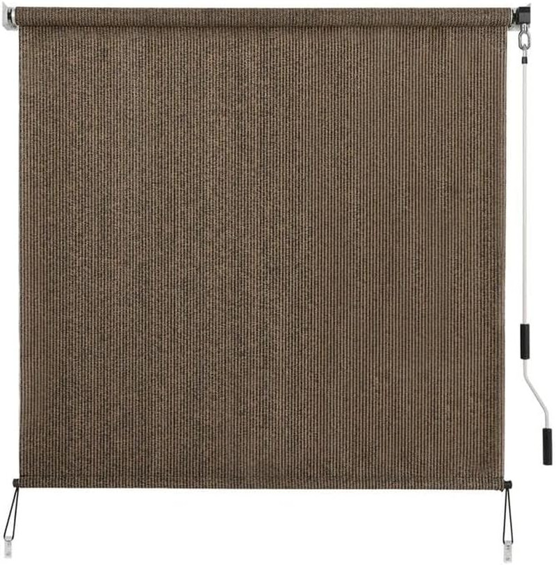 Outdoor Sunshade Roller Shades 4′ W X 6′ H, Cordless Roll up Shade Blinds Privac
