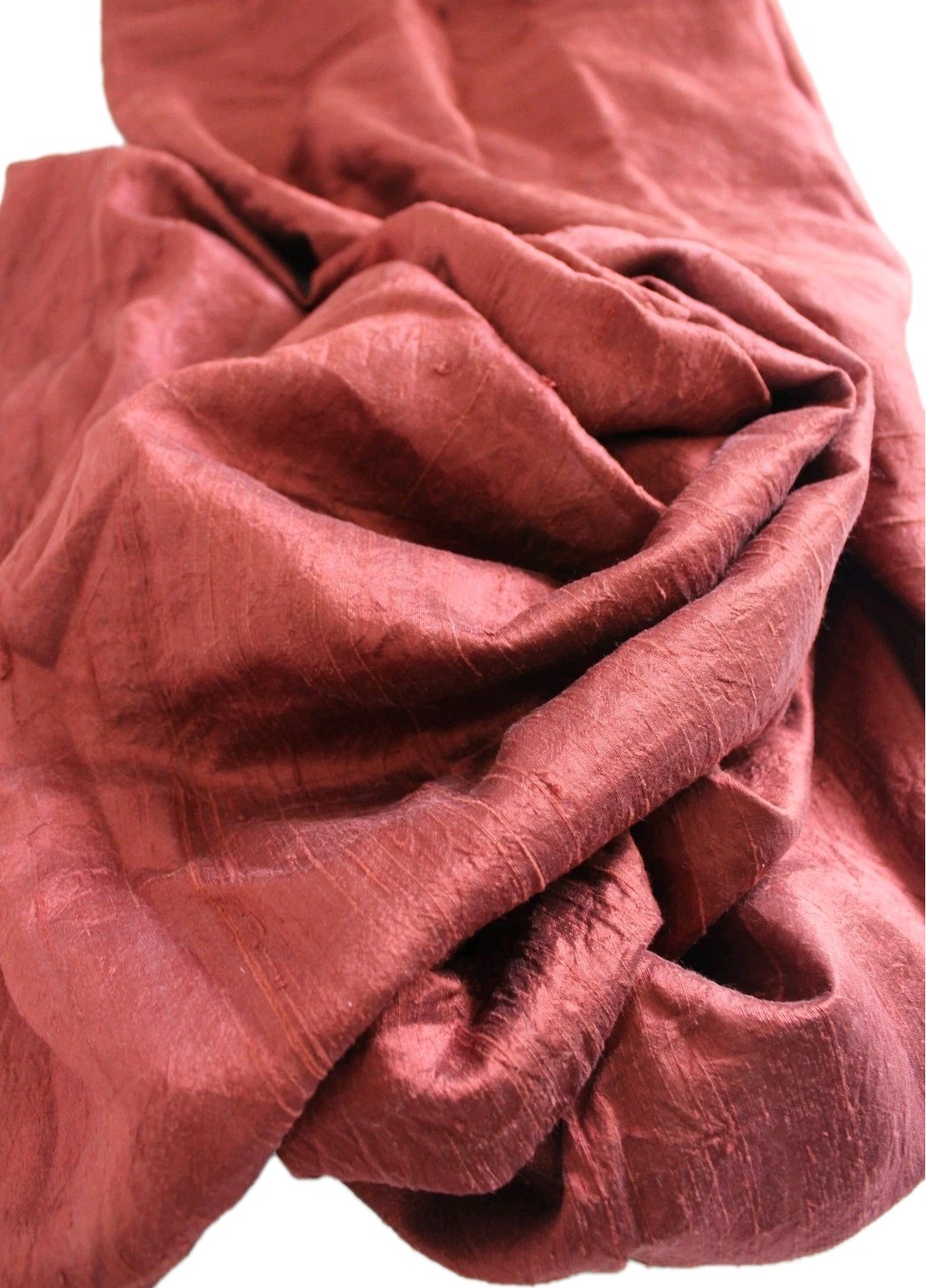 Oxblood Red 100% Silk Drapery Panel 40×78 Lined Rod Pocket Curtain Vintage 1990s
