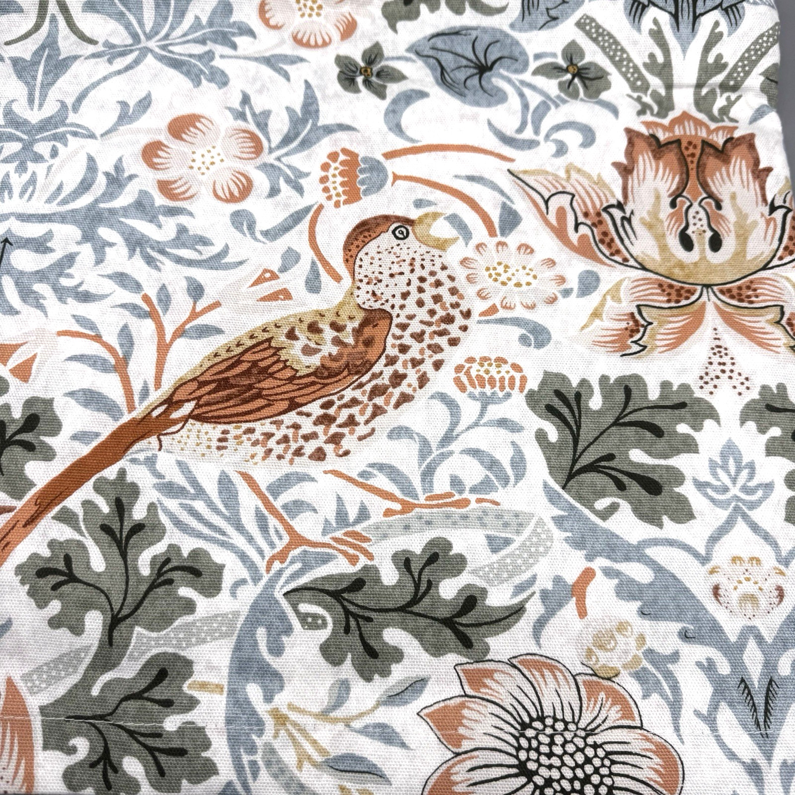 William Morris Strawberry Thief Saffron 2 Panel Curtains 38″x96″ Cotton Drapes