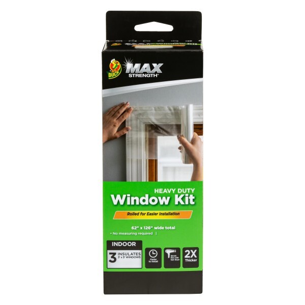 Duck # 287955 Max Strength Window Kit – Indoor HD, 3 window, 62 in. x 126 in