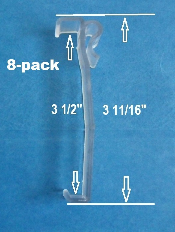 8-pack of 3 1/2 Inch Window Blinds Valance Clips for Faux wood or Wood 3.5 “.