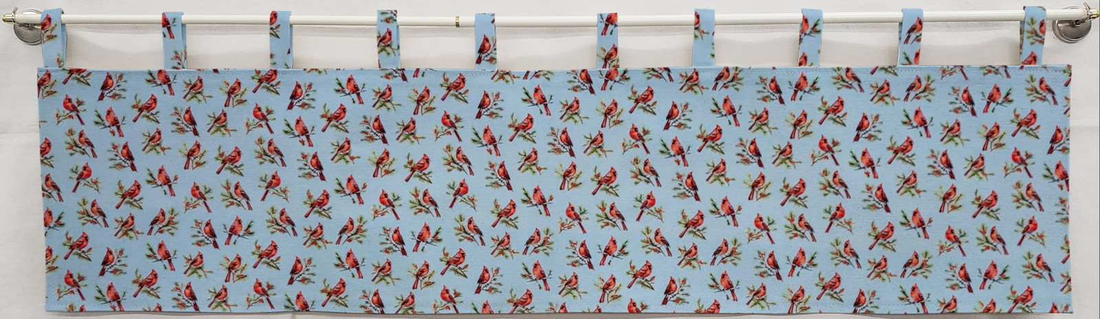 Cardinals Birds & Berries Tab Top Valances or Curtains