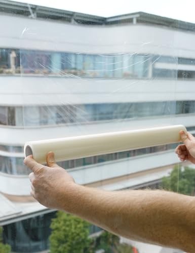 ROLLINDOG Window Protection Film – Self Adhesive Window 24 inch x 100 feet