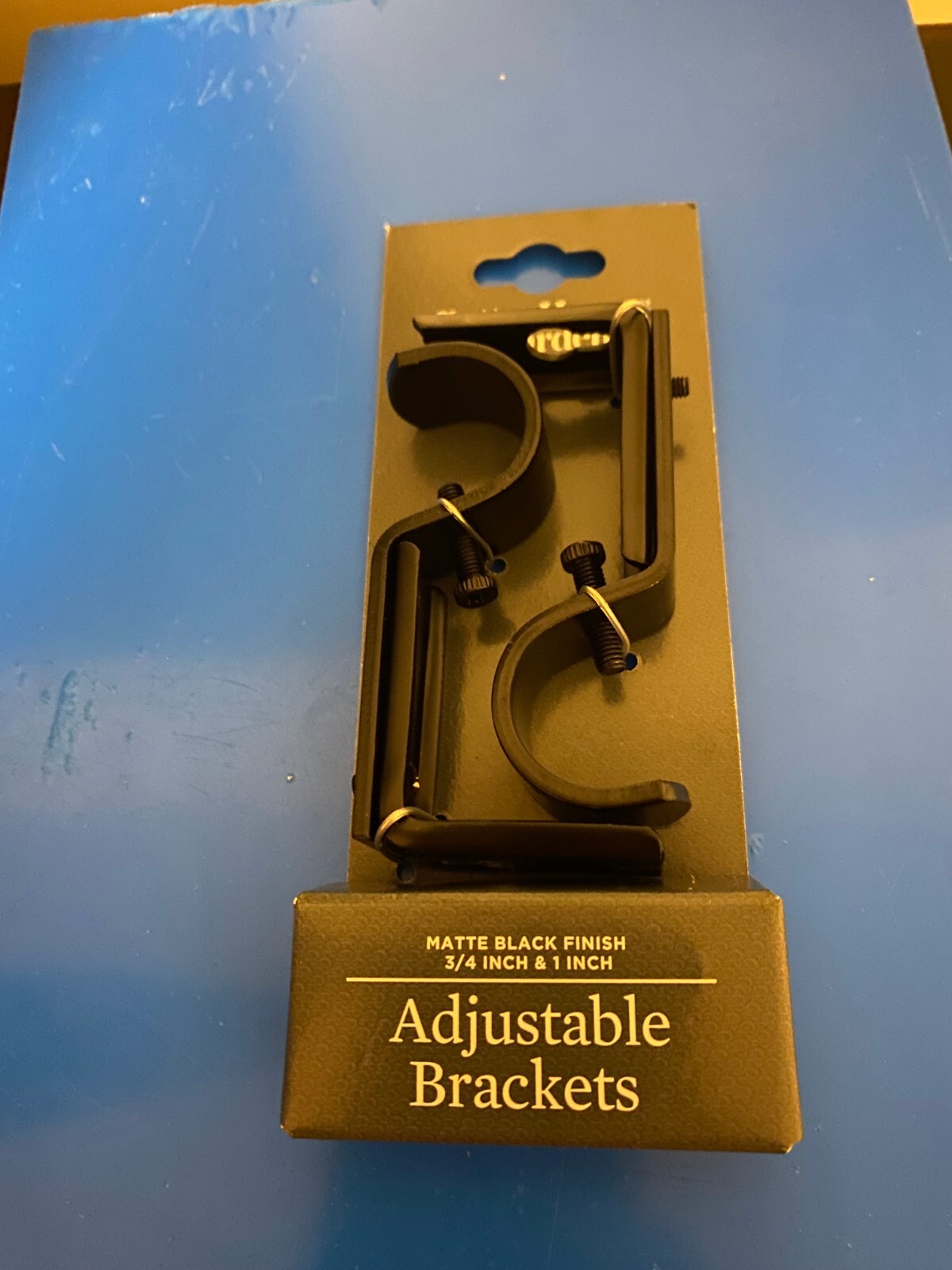 NEW 2 PK BETTER HOMES & GARDENS 3/4″ TO 1″ DIA. ADJUSTABLE CURTAIN ROD BRACKETS
