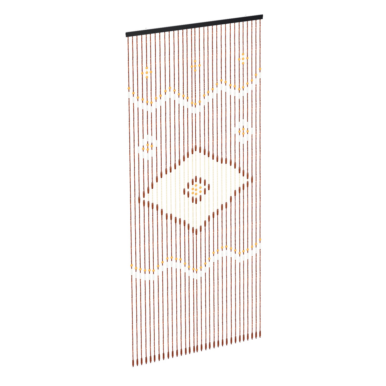 Bamboo Wood Beaded Valance Curtain Handmade Doorway Boho Decoration Valance