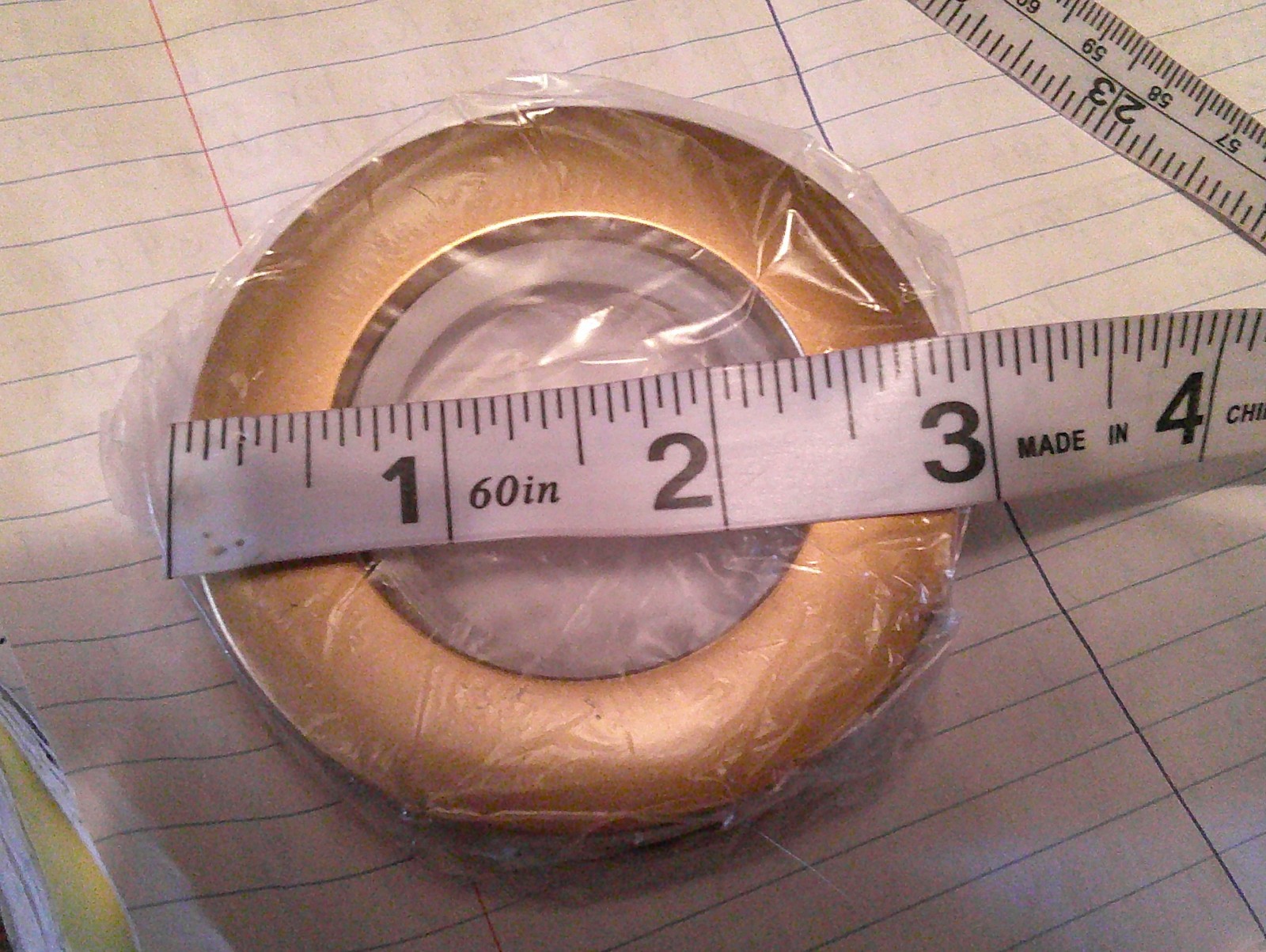 NEW 32 Gold/Copper ABS Plastic Grommets 3 Inch Outer Diameter Curtains/Crafts