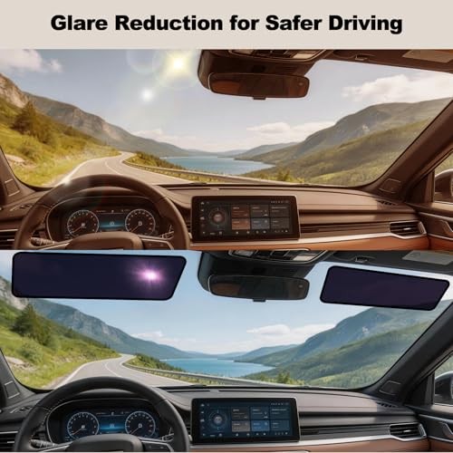 Car Window Shades 15.7×7 inches, Static Cling Anti-Glare Sun Shade for