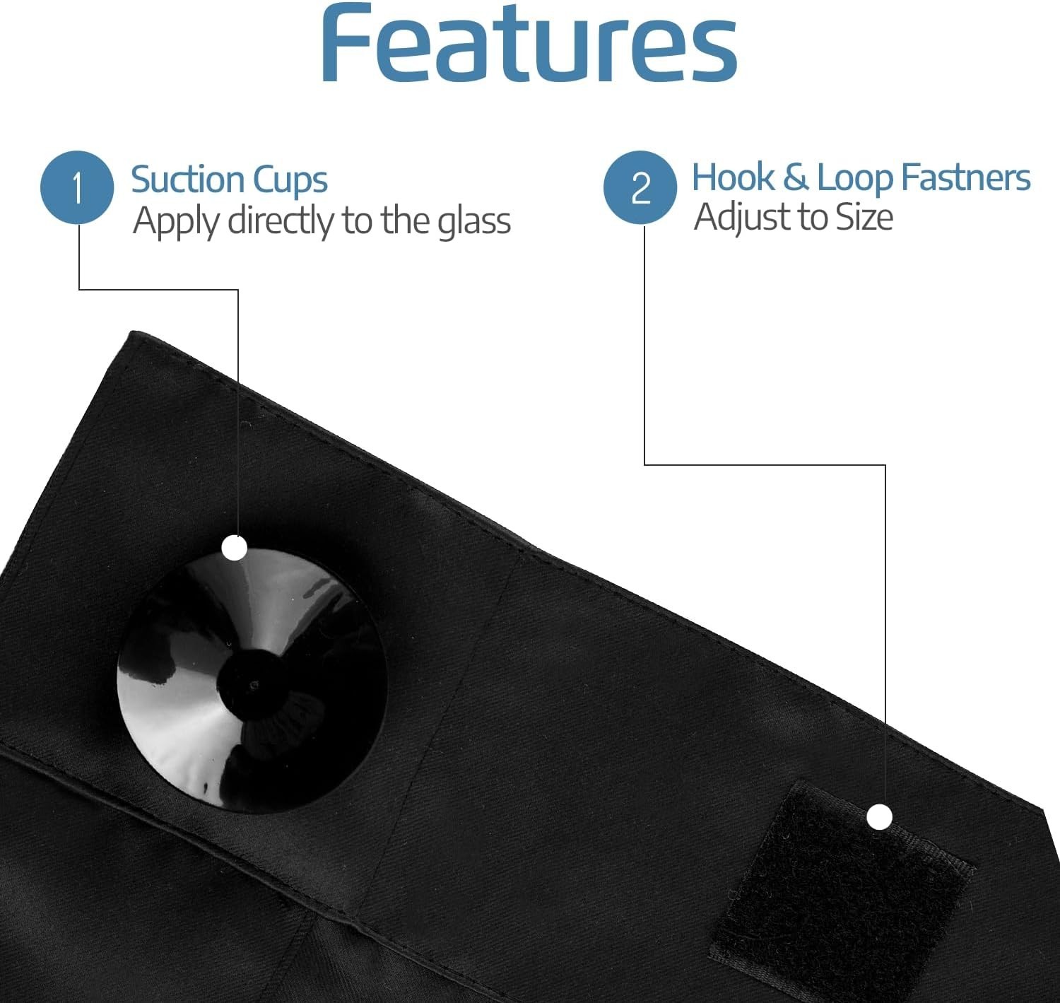 Blackout Curtain Portable Suction Cup Room Darkening Travel Shade
