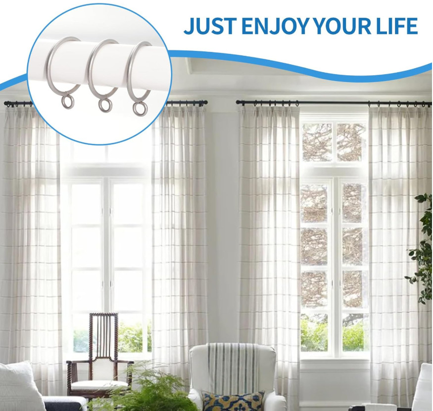 Curtain Rings Plastic & Metal – Open Ring Inner Diameter 3.6cm/3.8cm/4.7cm/5cm