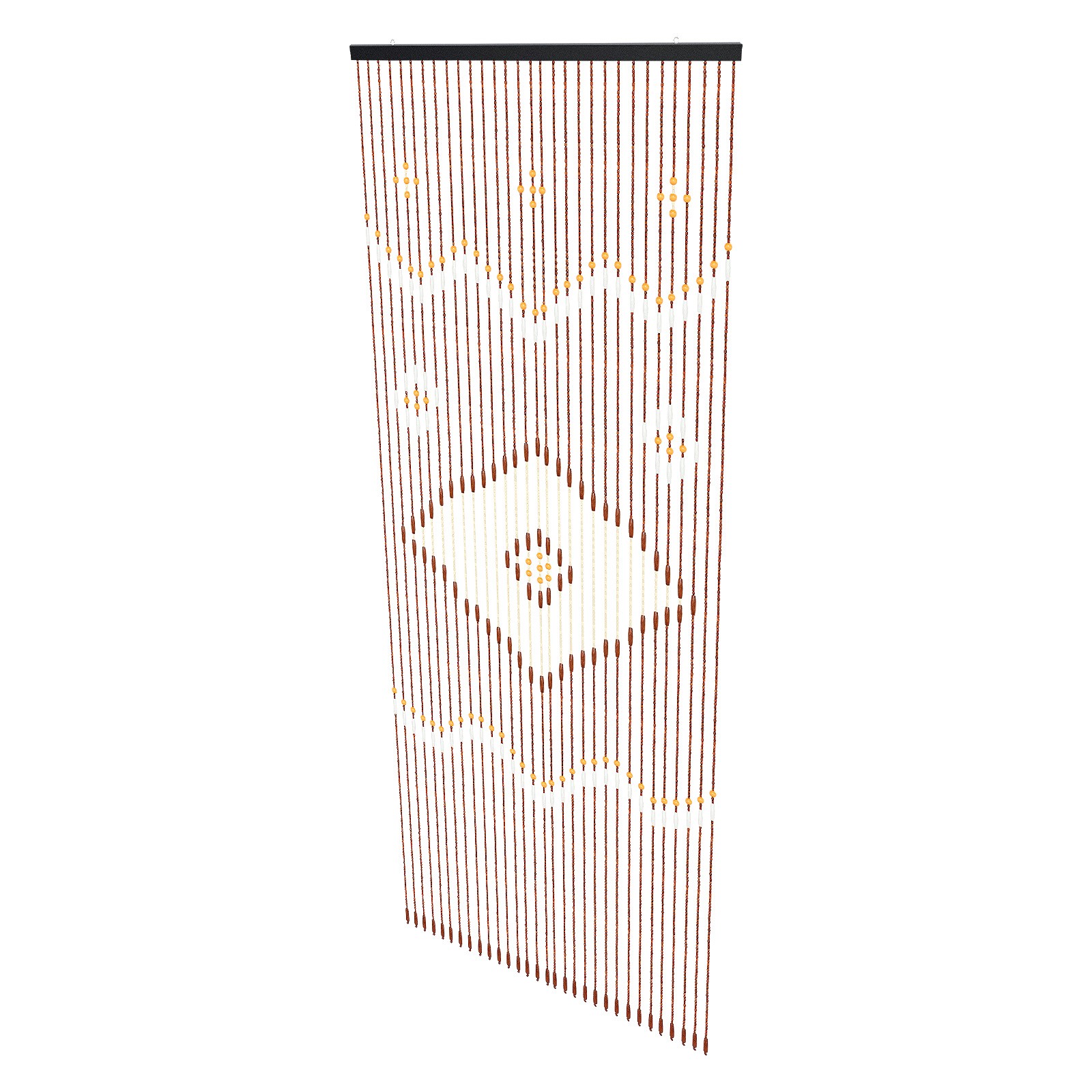 Bamboo Wood Beaded Valance Curtain Handmade Doorway Boho Decoration Valance