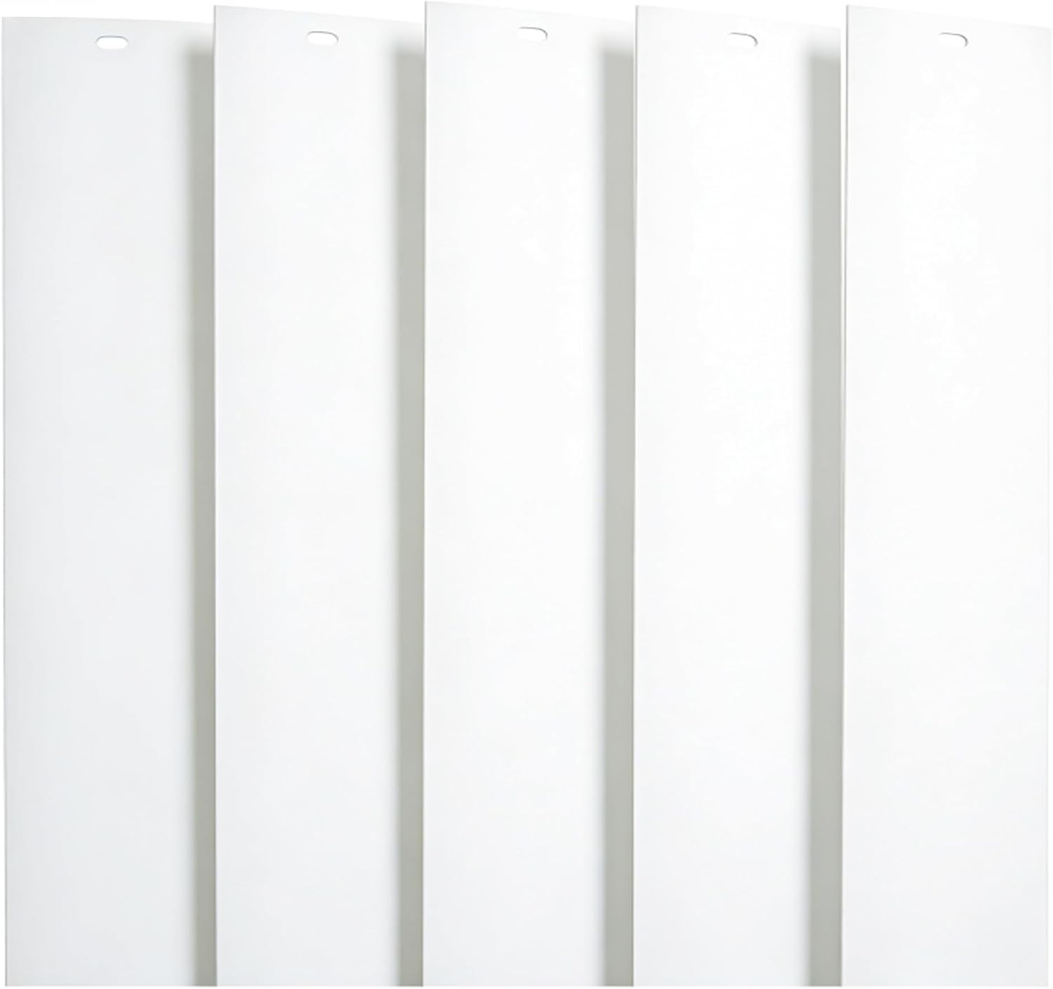 82.5″ x 3.5″ White PVC Vertical Blind Replacement Slats Curved Smooth 5 Pack