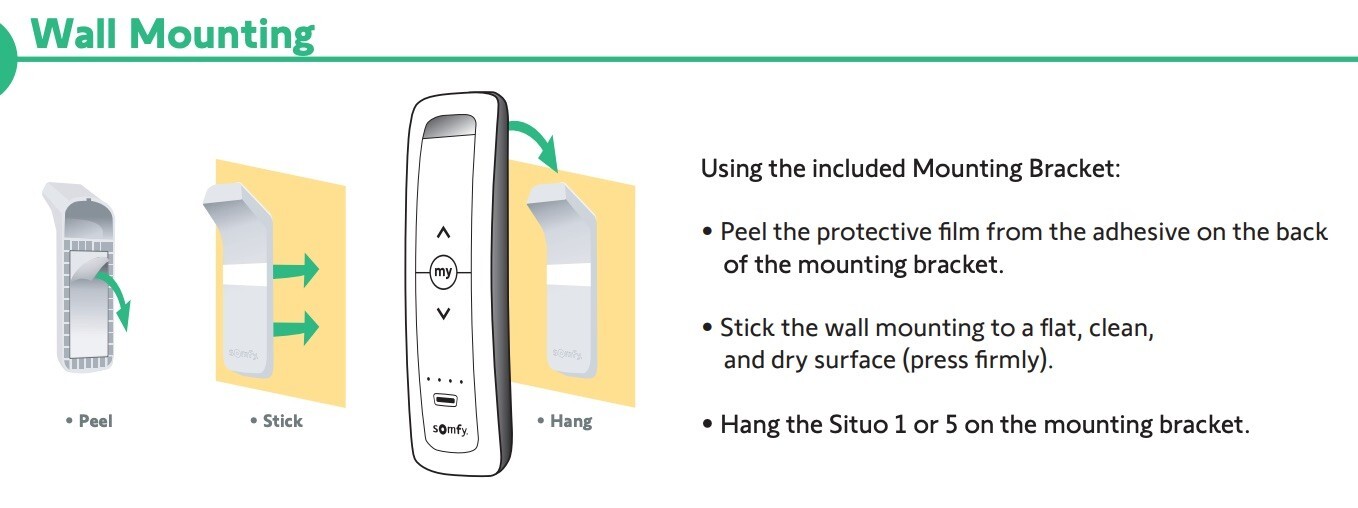 Somfy Situo® 1 RTS Transmitter II-1 Channel Remote, in WHITE #1870571-OPEN BOX