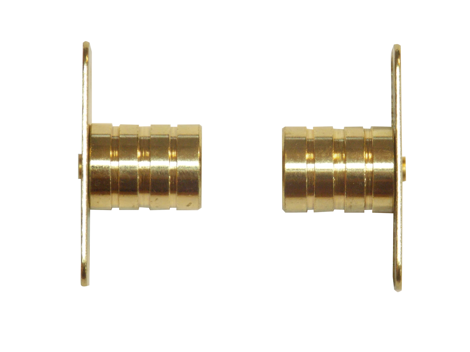 INSIDE MOUNT Brass Plated BRACKETS for 3/8″ Rodding Doors & Sidelights (1-Pair)