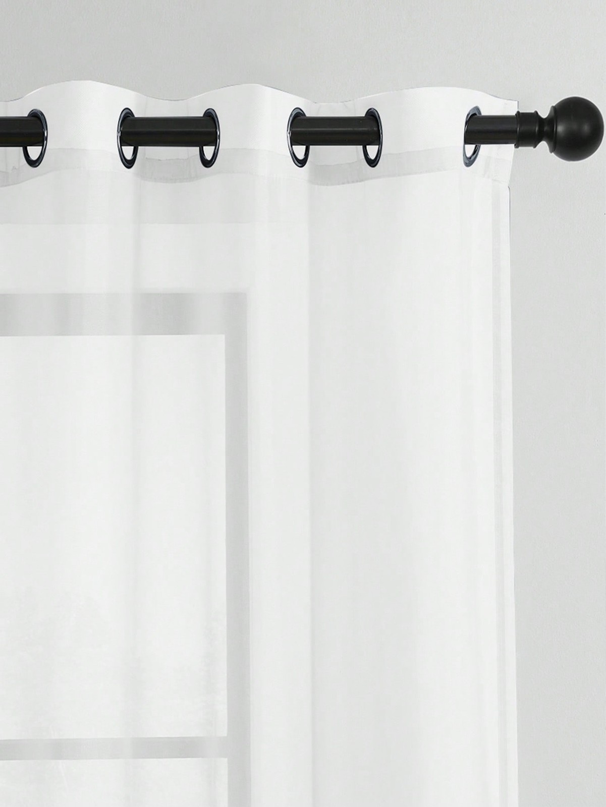 Sheer Solid Color Window Curtain Panel for Living Room Bedroom Light Filtering