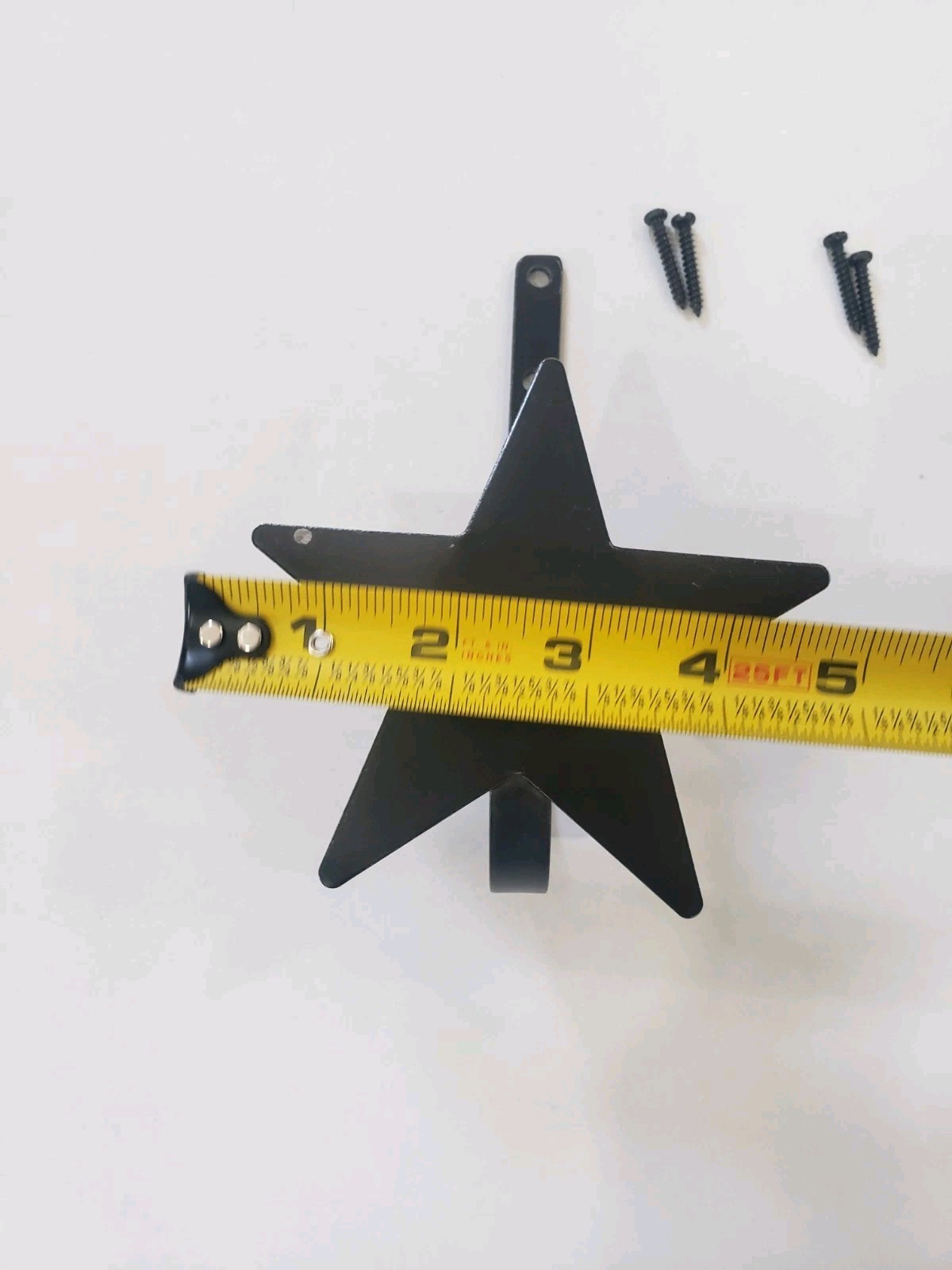 Star Curtain Tie Back holder Lot Of 3 & screws Amish made durable wrought iron