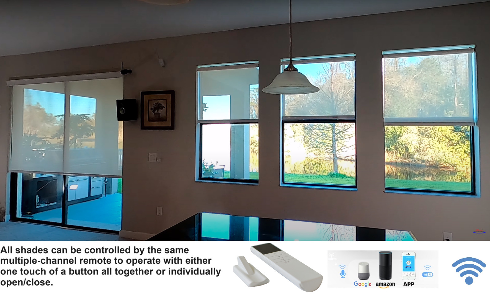 Custom Motorized Smart Roller Shades Blinds Solar Beige 5% W/W Alexa Google Home