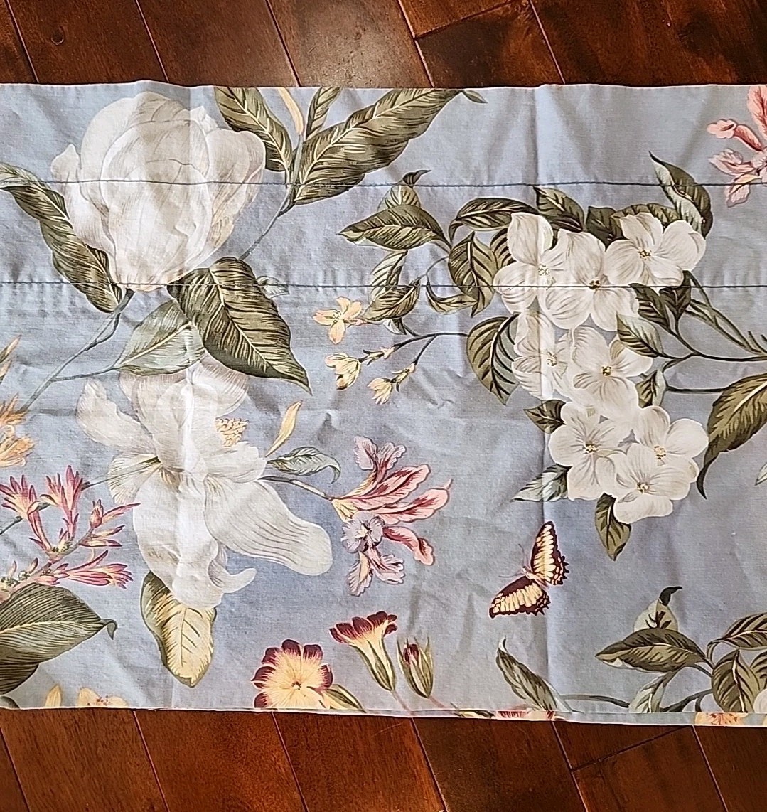 Crown Craft Valance Magnolia Garden Images Floral Valance Periwinkle Blue