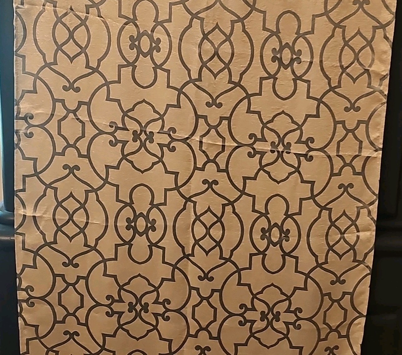 Living Colors Geometric Moroccan Polyester Light Filtering Beige 38×84