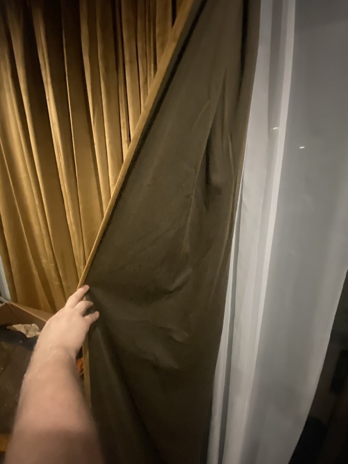 Luxury Velvet Blackout Curtains 40″ x 90″ Gold Brown Pleated LOT OF 10 PACKS!