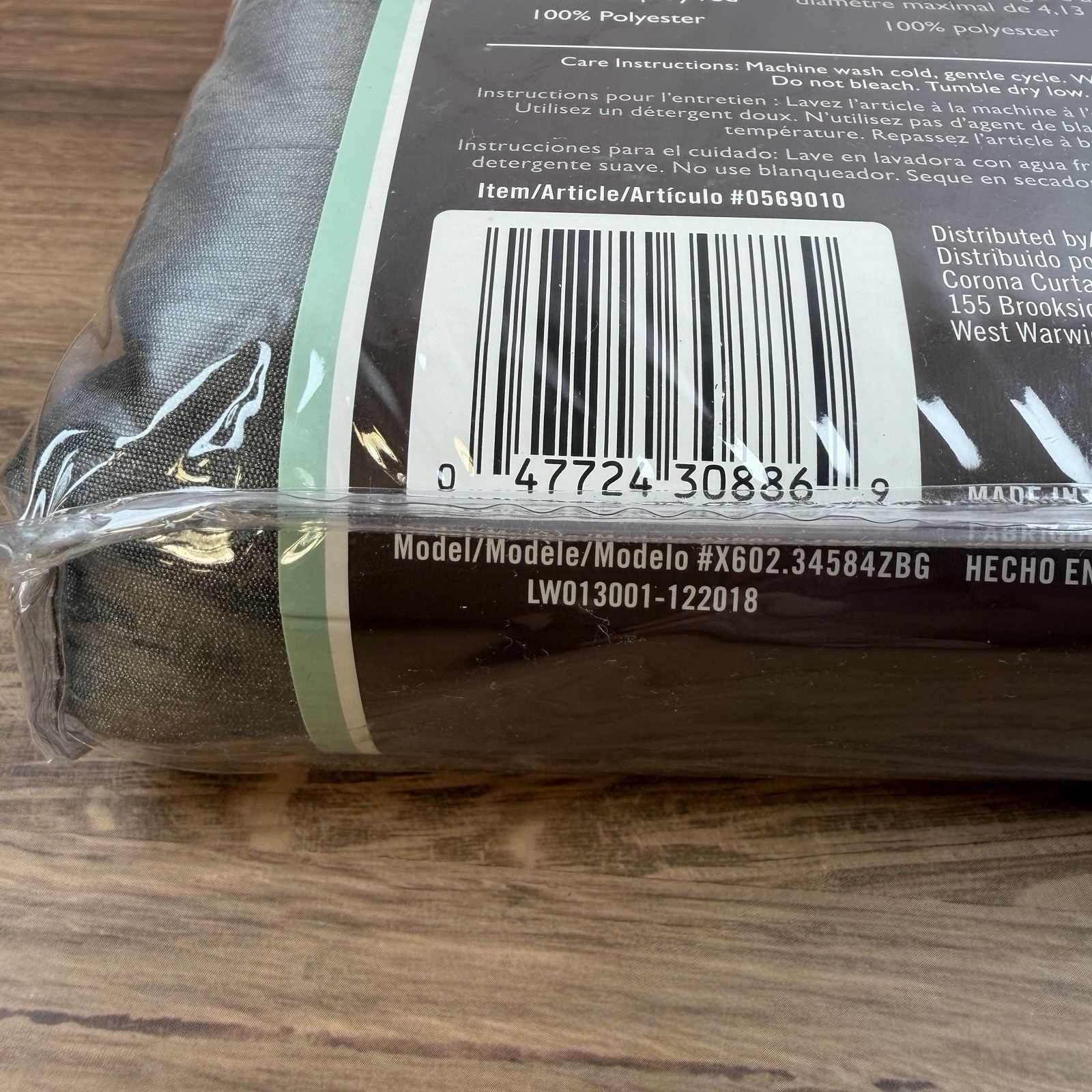 Allen + Roth 52” X 84” Coal Back Tab Lined Curtain Panels Set of 2 NEW #0569010