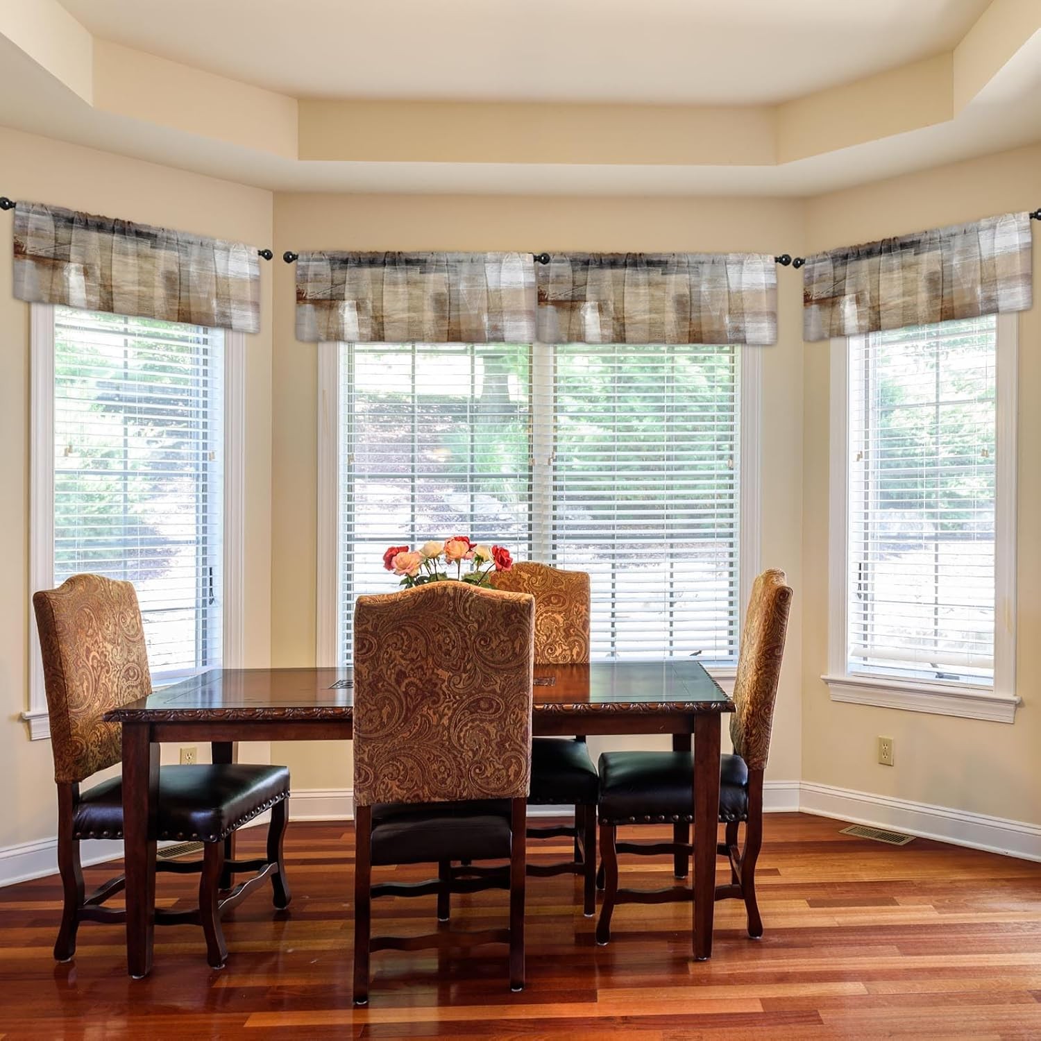 4-piece curtain set, adjustable curtains, for living room and kitchen sink